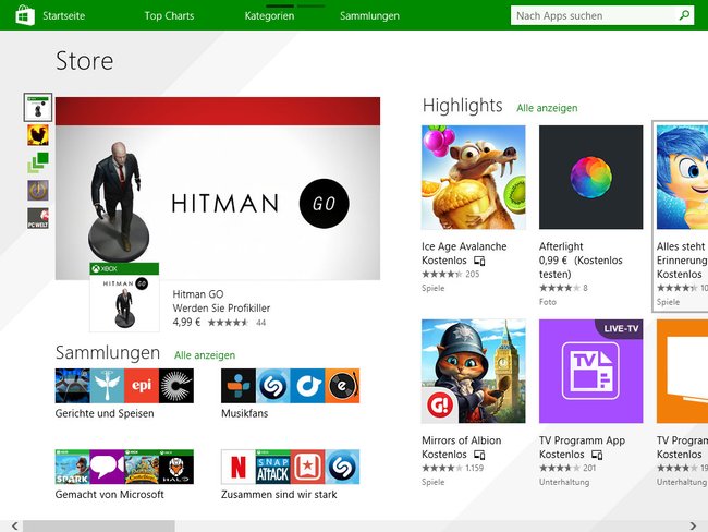 Der „Windows Store“ in Windows 8. Bild: GIGA