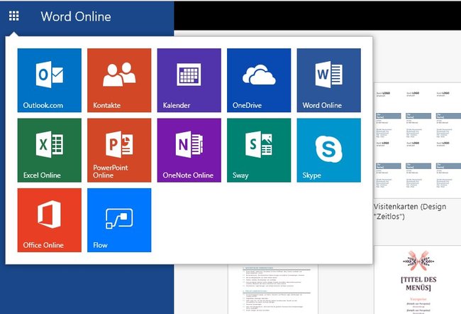Word-online-auswahl
