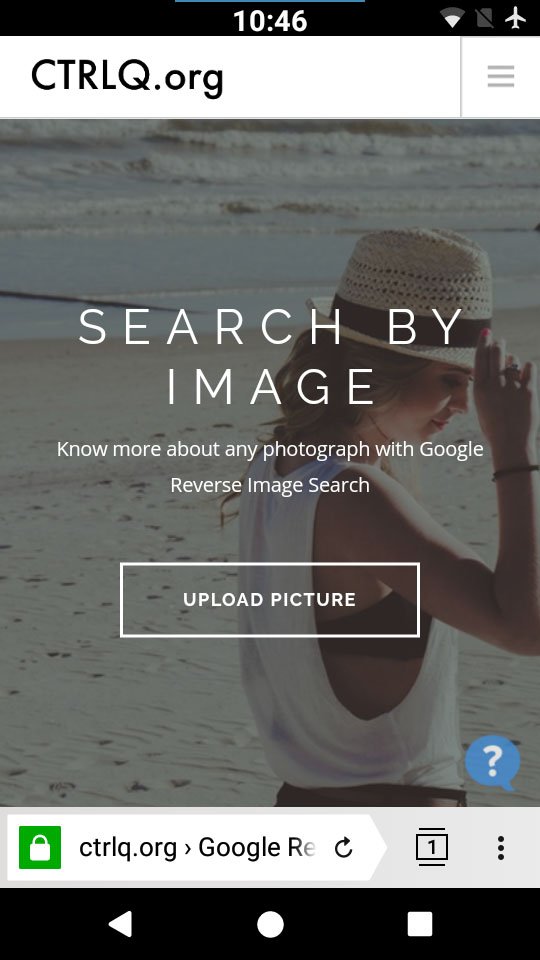 Die Webseite ctrlq.org leitet die Bilder-Rückwärtssuche vom Handy aus an Google weiter.
