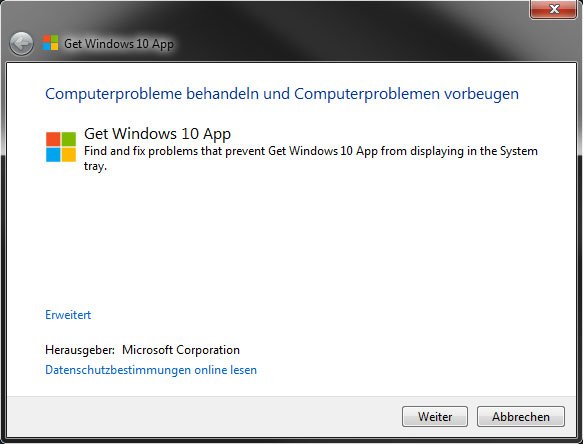 Der Windows-Troubleshooter prüft, warum das WIndows-10-Icon in der Taskleiste nicht angezeigt wird.