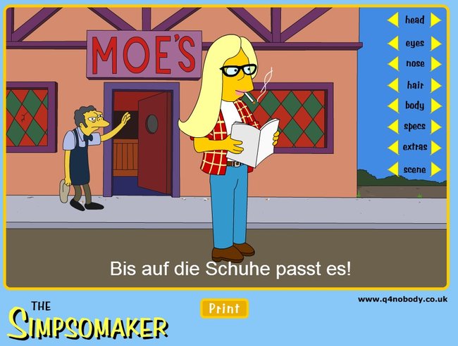 Simpsonize me - simpson maker beispiel