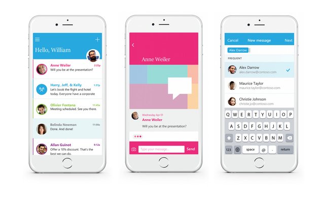 Mit Microsoft „Send“ chatten iPhone-Nutzer per E-Mail im WhatsApp-Stil
