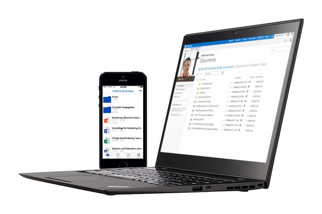 Dateien in OneDrive könnt ihr über das Internet auf PC, Notebook oder Smartphone abrufen.