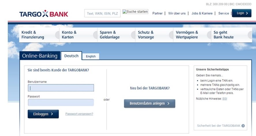 Targobank.De Online Banking Login