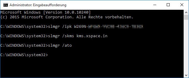 Windows 10 ließ sich bei uns mit diesen CMD-Befehlen wieder aktivieren.