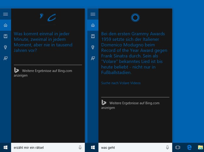 Windows 10: Rätseln und Trivial-Wissen erzählen mit Cortana.