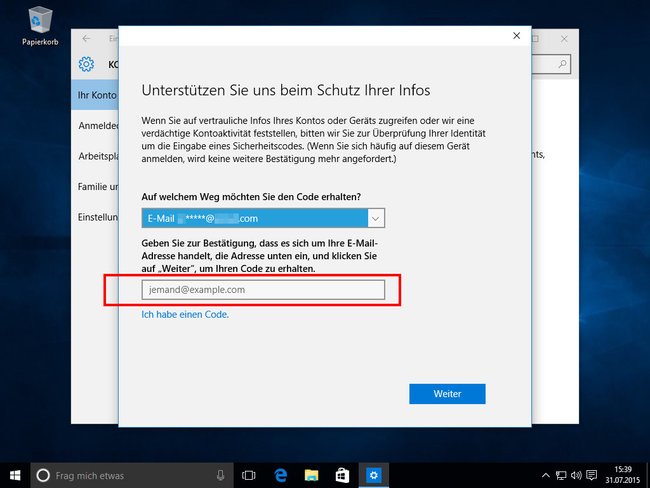 Windows 10: Hier bestätigt ihr eure Identität auf dem PC.