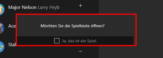 Bestätigt die Abfrage, um Bildschirm-Inhalte aufzunehmen.