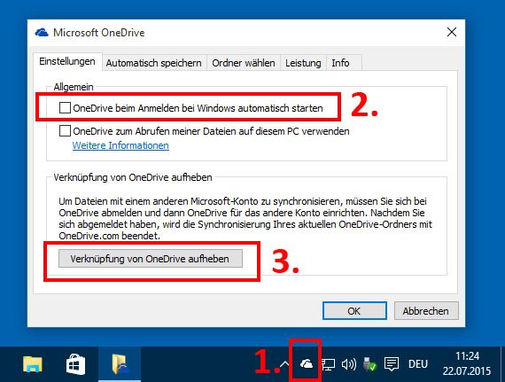 So deaktiviert ihr OneDrive in Windows 10.