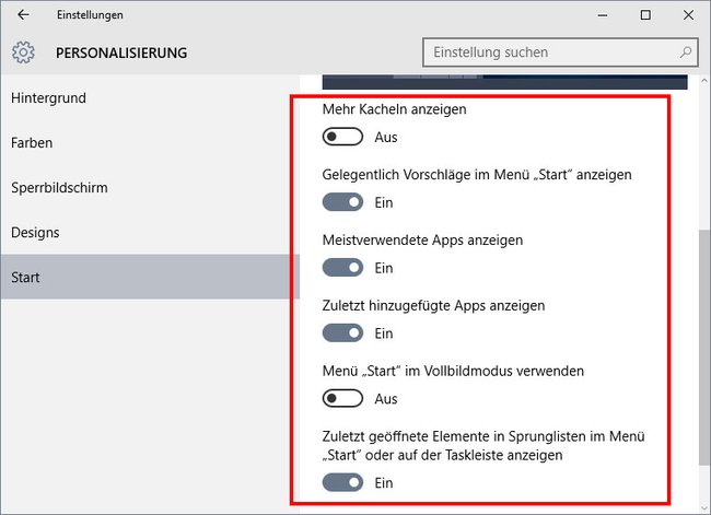 Windows 10: Hier könnt ihr Startmenü-Einträge entfernen und hinzufügen.