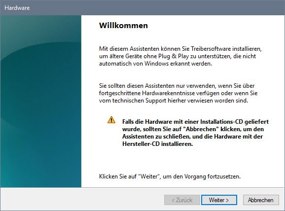 Windows: Der Hardware-Assistent installiert die nötigen Treiber. Bild: GIGA