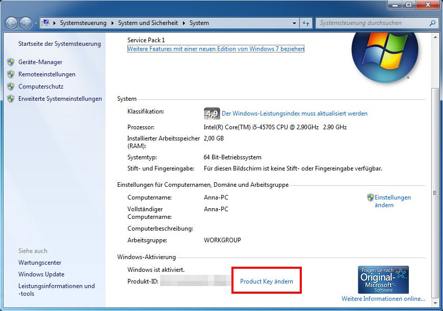 Product Key In Windows Und Ndern Anleitung