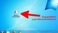 Windows 7 per Mausklick schnell herunterfahren – so geht's