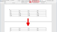 Word: Tabelle & Zellen teilen – so geht's