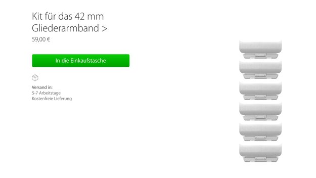 Apple Watch: Armband-Erweiterungen für XL-Handgelenke verfügbar