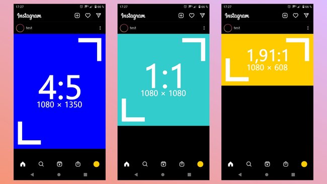 Instagram Format Seitenverhaeltnis Aufloesung