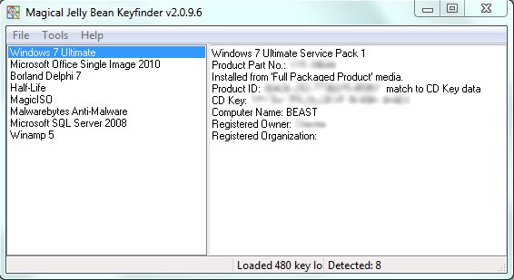 Magical Jelly Bean Keyfinder Download: Windows-Lizenzschlüssel.
