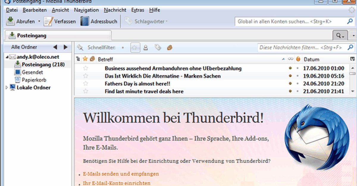 mozilla thunderbird mail login sogo.com