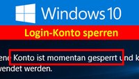 Windows 10: Konto nach falschem Passwort-Login sperren – So geht's