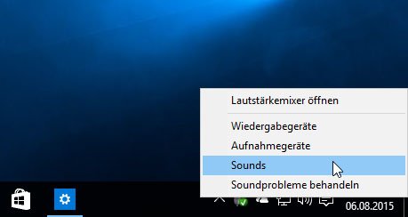 Hier öffnet ihr die Sound-Einstellungen in Windows 10 auf die Schnelle. (Bildquelle: GIGA)