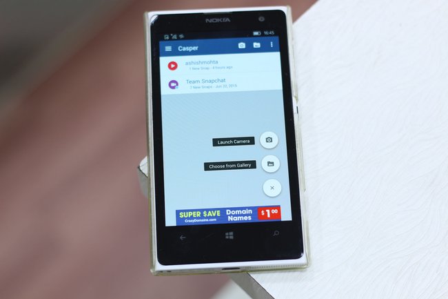 Hier wurde die Android-App Casper auf Windows 10 Mobile installiert. Bildquelle: WPXBOX