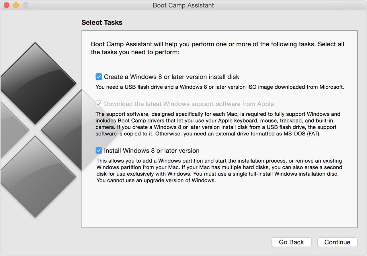 mac boot camp support software