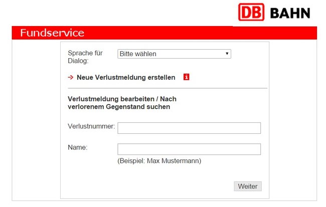 Fundservice maske DB