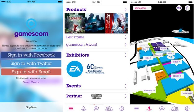 gamescom-App - The Official Guide: die Messe meistern mit iPhone & Android-Phone