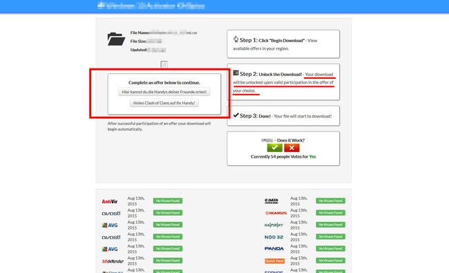 Betrugsmasche: Erst wenn ihr Aktionen mit zwielichtigen Angeboten ausführt, soll der Download des Windows 10 Activator angeblich starten. (Bildquelle: Activator)