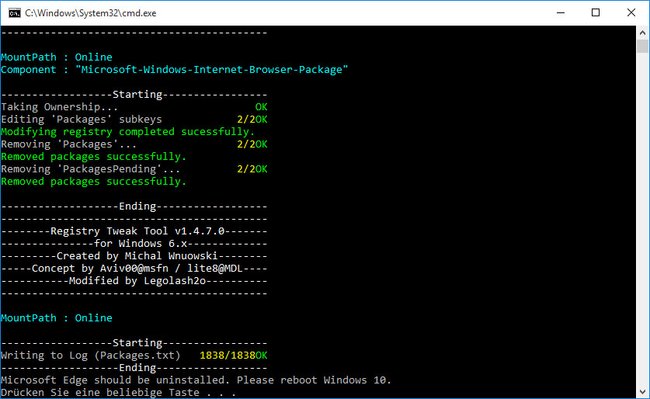 So deinstalliert ihr Microsoft Edge per CMD-Datei relativ einfach. (Bildquelle: GIGA)