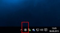 Windows 10: Was bedeutet das Kreis-Symbol in der Taskleiste? Wie ausblenden?