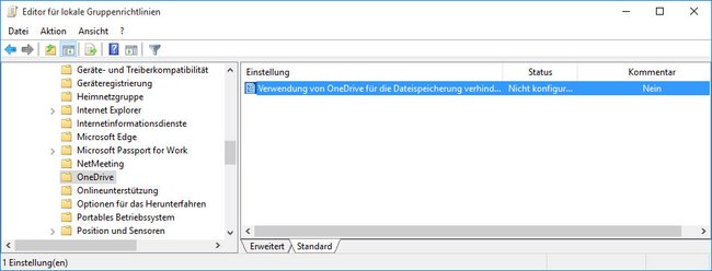 Windows 10: Hier deaktiviert ihr die Verwendung von OneDrive für die Datenspeicherung.