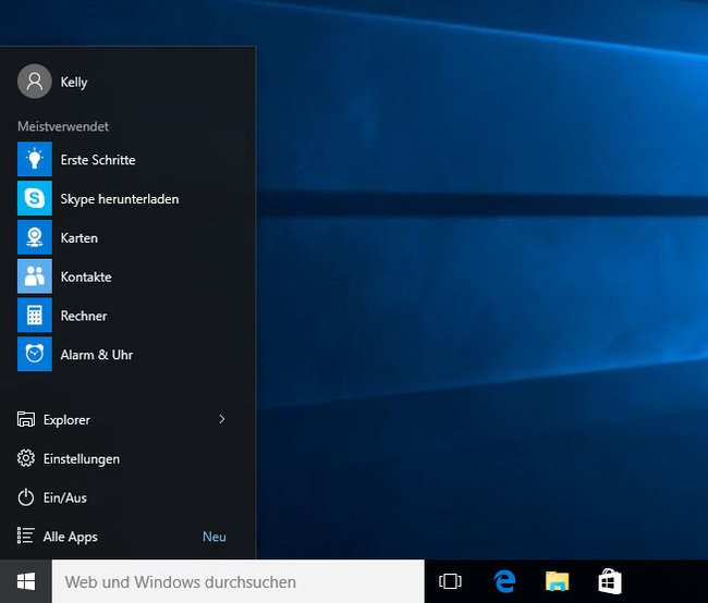 Windows 10: Alle Kacheln im Startmenü wurden entfernt.