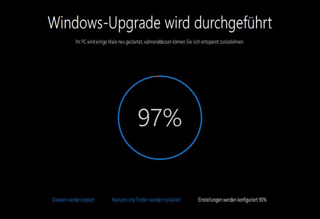 Die Aktualisierung von Windows 7 auf Windows 10 ist ein Upgrade.
