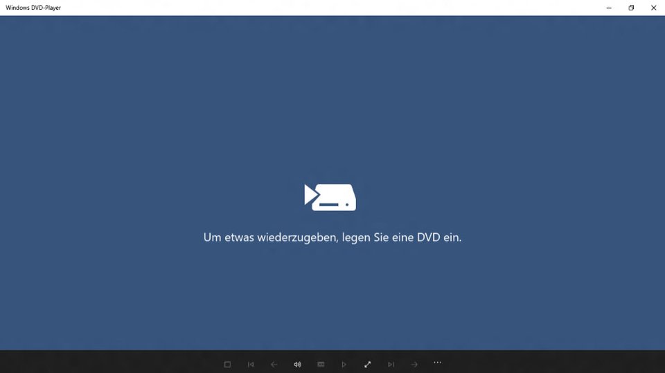 Windows DVD-Player: Die App spielt unter Windows 10 DVDs ab.