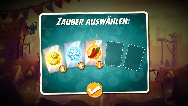 Zauber auswählen in angry birds 2