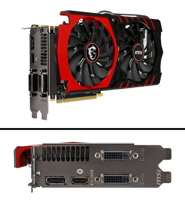 Die MSI GeForce GTX 970 Gaming 4G ist doppelt so hoch wie gewöhnliche Grafikkarten. Bildquelle: MSI