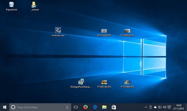Windows 10: Die Desktop-Symbole könnt ihr verkleinern.