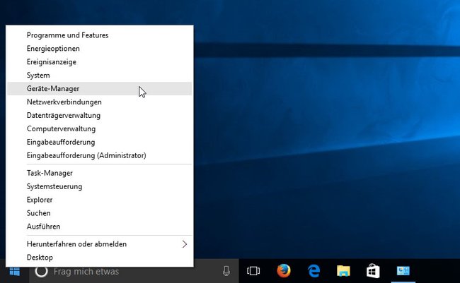 Windows 10: So öffnet ihr den Geräte-Manager über das Startmenü. Bild: GIGA