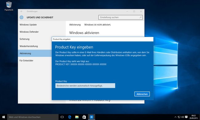 Während einer Windows-10-Installation müsst ihr nicht immer einen Product Key eingeben.