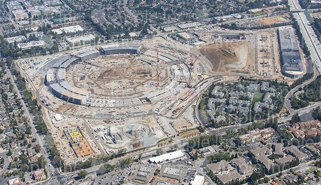Apple Campus 2: Neue Luftaufnahme zeigt raschen Fortschritt der Bauarbeiten