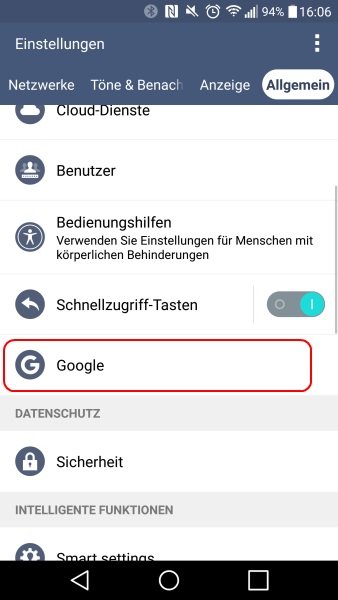 google-einstellungen