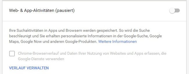 google-verlauf