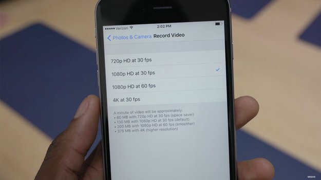 4K-Videos: iPhone 6s mit 16 GB in wenigen Minuten gefüllt