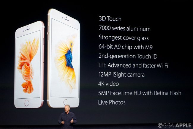 iPhone 6s und iPhone 6s Plus – neue Features. Foto: giga.de