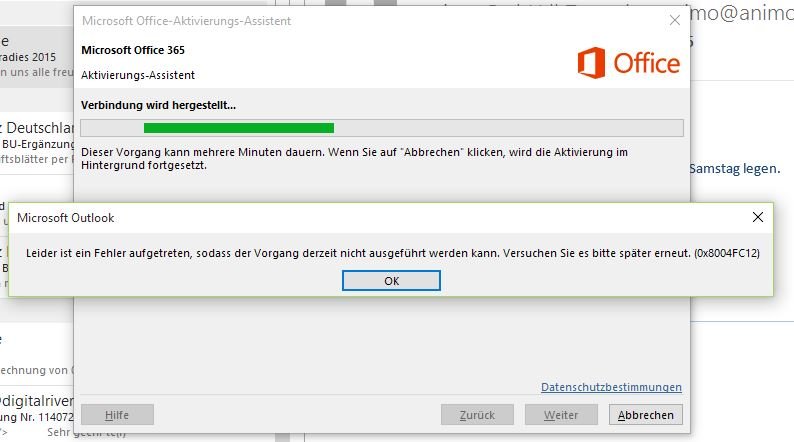 Fehler 0x8004FC12 beheben: Office 2016, 2016 und 365 ...