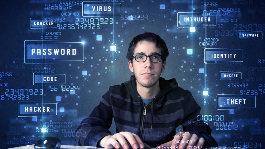 Hacker werden titelbild hacker hinter tastatur