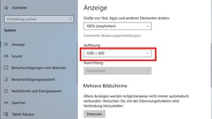 Windows 10: Auflösung ändern – so geht's