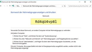 Windows-10-Heimnetzgruppe: Kennwort anzeigen – So geht's