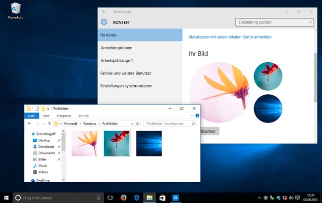 Windows 10: Im Ordner "Profilbilder" löscht ihr alte Profilbilder.
